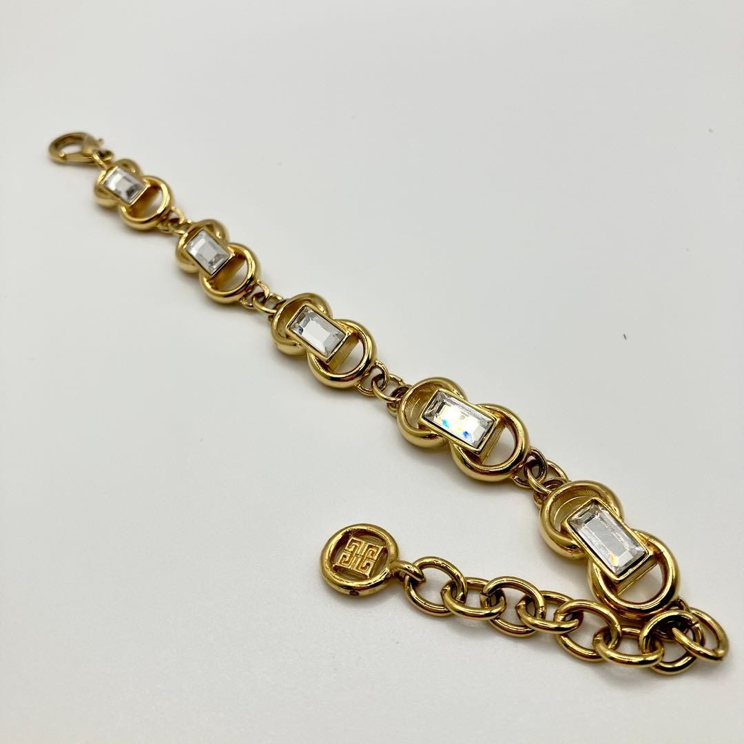GIVENCHY Vintage Bracelet Gold Stone Jewelry Accessory Japan Style UK thumbnail 5
