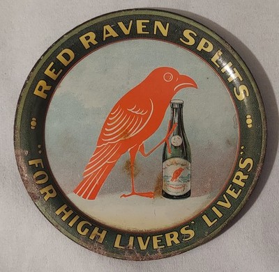 Red Raven Splits Tip Tray '' For High Livers' Livers''  4.25'' Chas W. Shonk