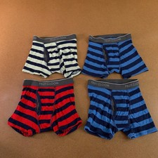 Fruit of the Loom Boys Small Multicolor Striped Boxer Brief Underwear 4 Pack New