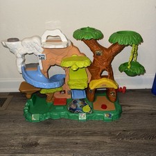 Fisher Price Little People Zoo Talkers Tree House Animal Jungle PlaySet Working