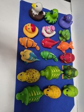 Lot of 18 Rubber Ducks and Turtles Bath Toys Various Sizes See Photos