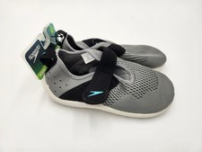 Speedo Water Shoes Slip On Black Gray Toddler Size 9/10 NWT