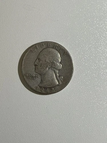 1942 90% Silver Washington Quarter