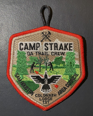 BSA OA Colonneh 2021 Camp Strake Trail Crew Patch RARE SHAC