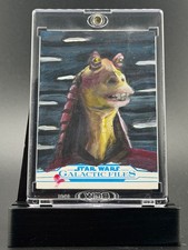 Topps Star Wars Galactic Files Jar Jar Binks Sketch Card by Ward Silverman