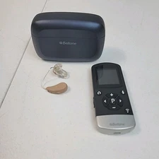 Beltone Amaze Single Hearing Aid W/ C-1 Charger Case & RC-2 Remote TESTED WORKS 