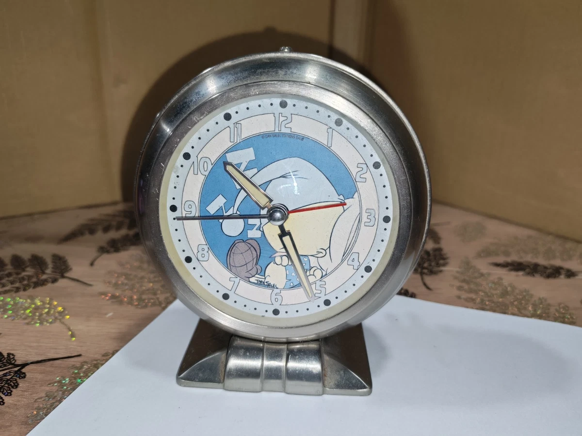 Réveil Analogique Vintage Telesonic à Quartz (plastique Brun/noir, Fonction Lumière)