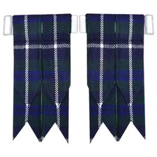 Kilt Flashes Scottish/Highland Color Hose Sock Flashes Green Tartan