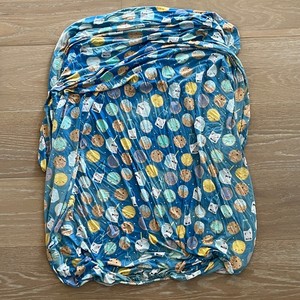 Little Sleepies Bamboo Milk and Cookies Crib Sheet Blue