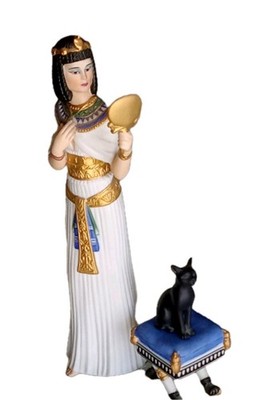 Lenox Porcelain Cleopatra & Cat w Bench Legendary Princesses