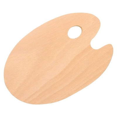 8'' x 12'' Large Wooden Oval-Shaped Artist Painting Palette Paint Tray Art Student