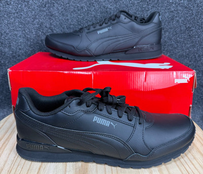 PUMA St Runner V3 Lace Up  Mens Black Sneakers Casual Shoes 38485511 Sz 12