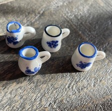 Reutter Porzellan Porcelain 4Pcs Miniature Doll House cups  Pitcher Germany