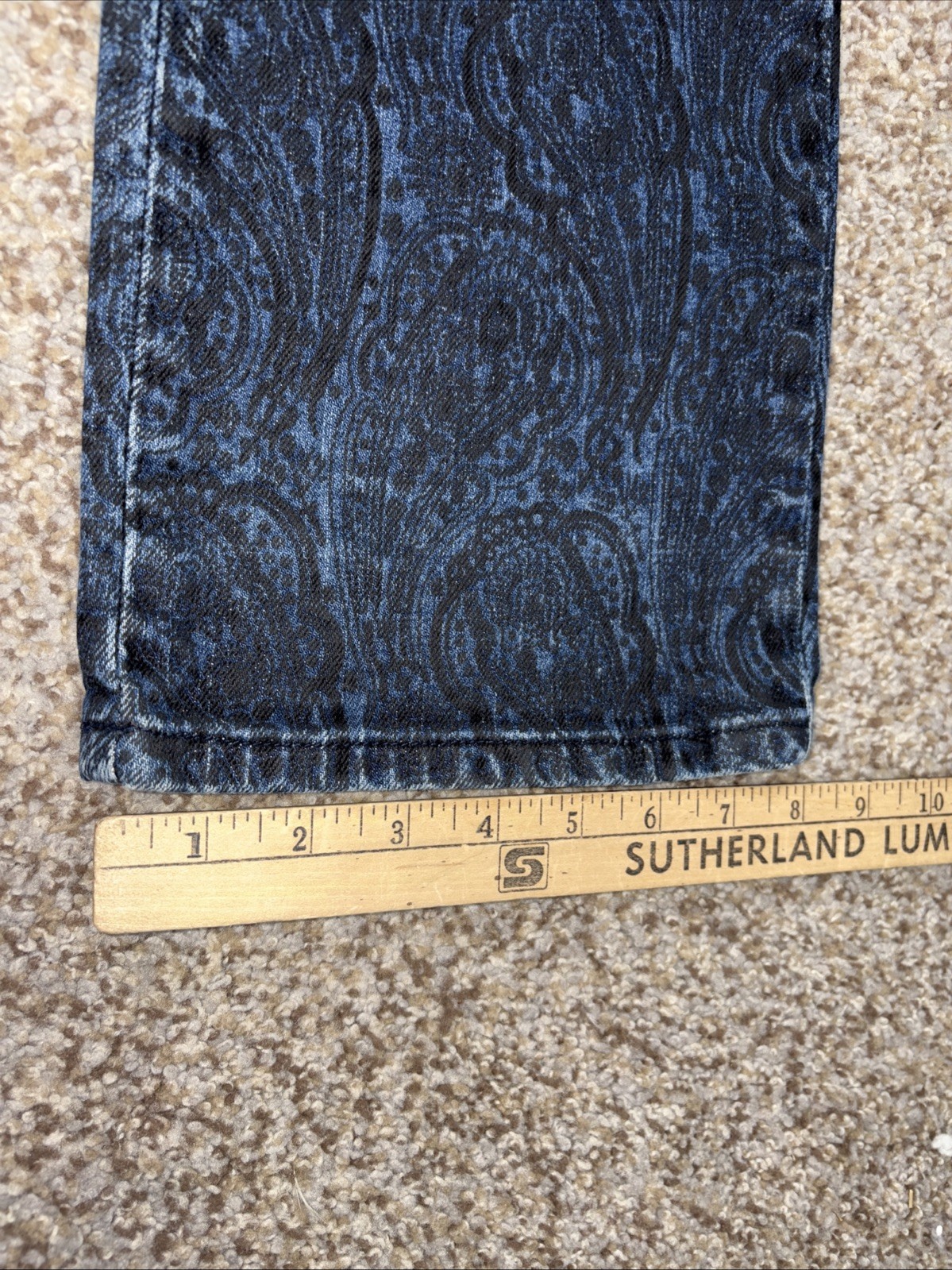 Azzure Love Life Denim Vintage Paisley Pront Jeans Dark Wash 34x33 Fits 36 X 32 - View 11