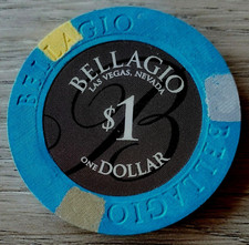 Ficha de casino Bellagio de Las Vegas de $1