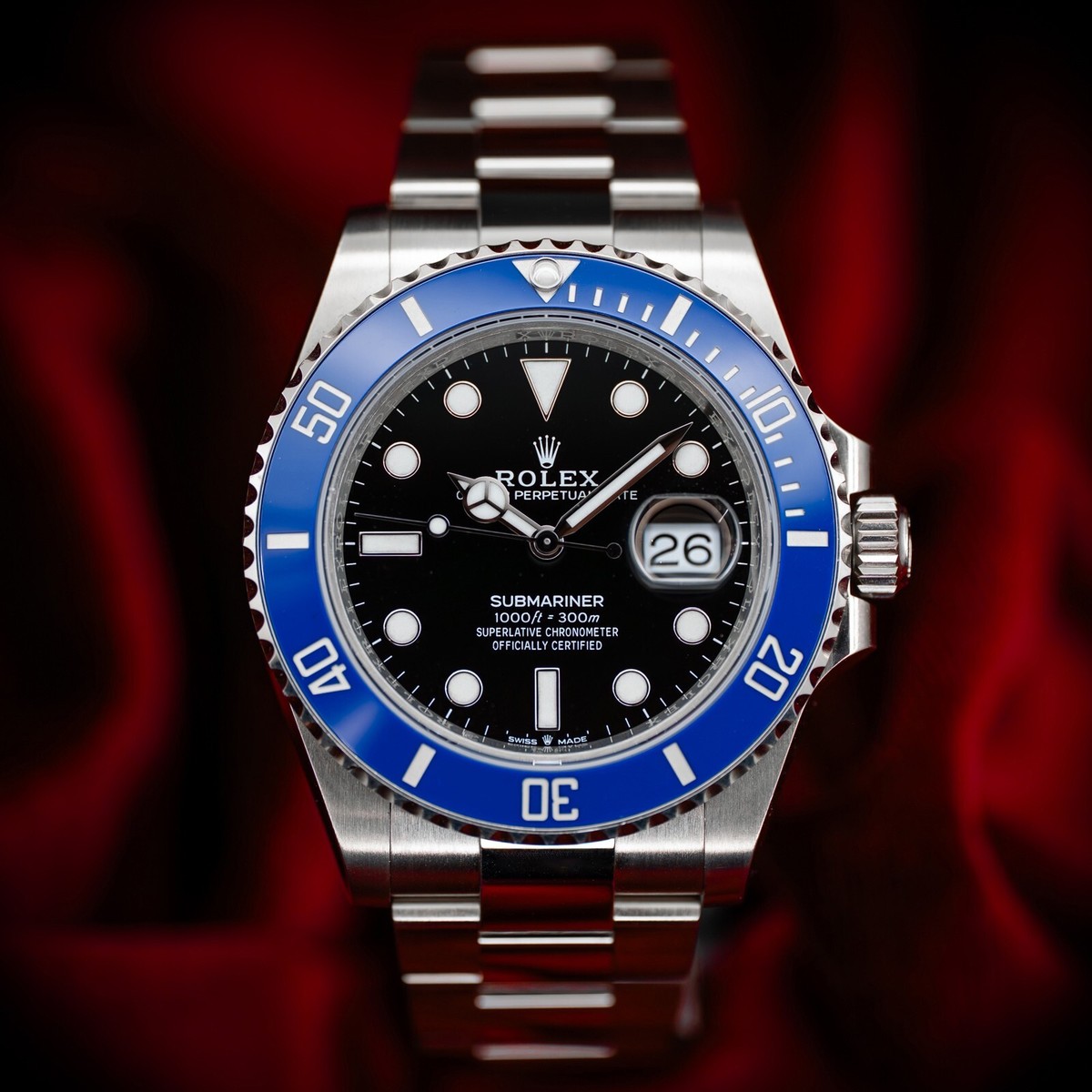 Rolex Submariner 126619LB “Cookie Monster” White Gold Blue Bezel Box  Papers