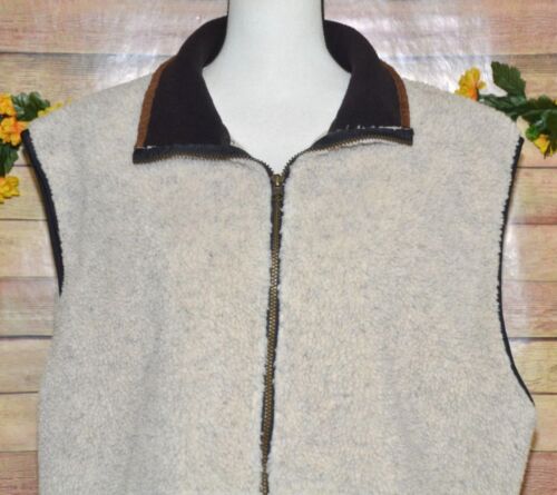 Timberline Colorado Ladies Unisex Neutral Cream Fleece Zip Vest Jacket Size XL - Picture 4 of 13