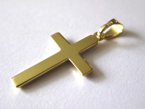 Kreuz aus 333 Gold bicolour Kettenanhänger Markenware 8 Karat Kruzifix / x473 - Bild 7 von 10