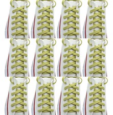 12 pairs Flat "Pistachio" Sneaker Athletic String Shoelace 45",54"