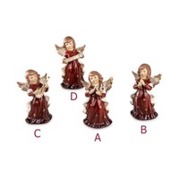 Engel 16 Cm Bordeaux-Gold Porzellan Dekofigur formano 746306 Weihnachtsdeko