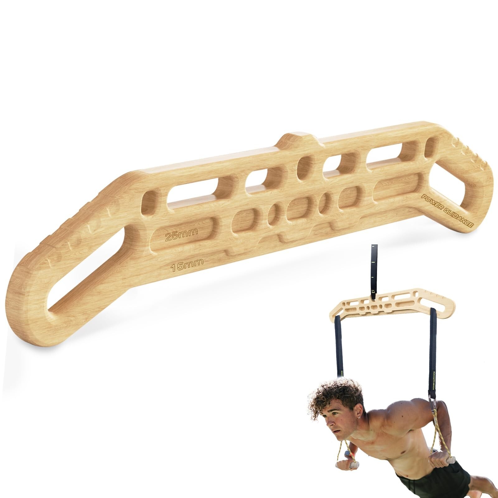 Hangboard portátil de escalada en roca con función de entrenamiento de suspensión mejorar la puñada