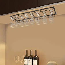Hanging Wine Glass Rack Under Cabinet Wall Mounted Wine Glasses Holder For Bars