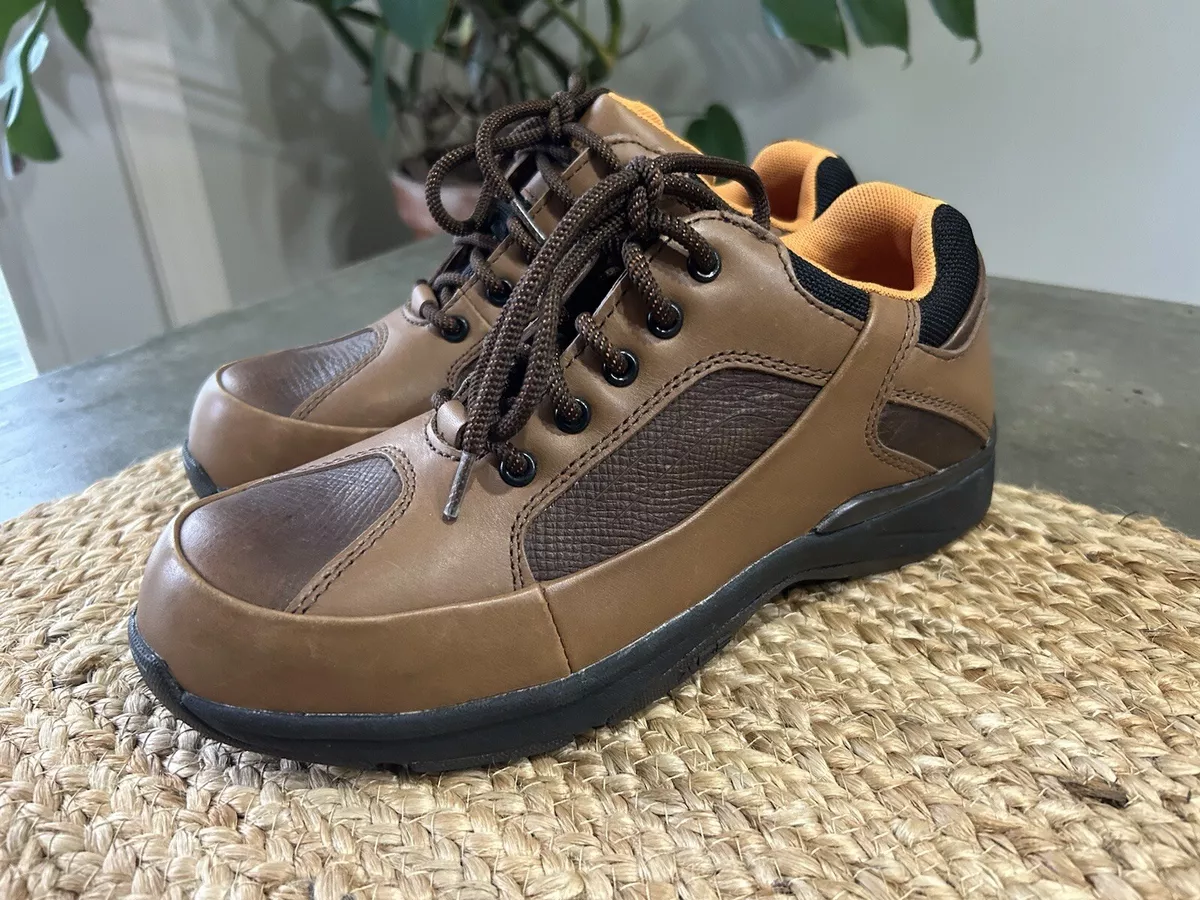 Rockport Leather Metro Trail Brown Steel Toe Work Shoes Womens 7.5 RK610