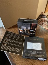 Set of 2 Boxes BLKSMITH XXL Liquor Stones w/Canvas Pouches 4 Total New in Boxes