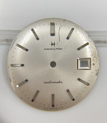 Original Vintage Hamilton Caliber 694 Silver Date @3 29.5mm Dial