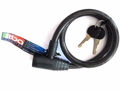 TBA Bicycle Lock Schloss preiswertes Fahrradschloss 2 Schlüssel black 12mm x 65 