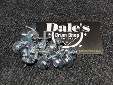 Drum Parts 4mm Chrome 20 Pc Lug Mounting Screws 9mm with Washers