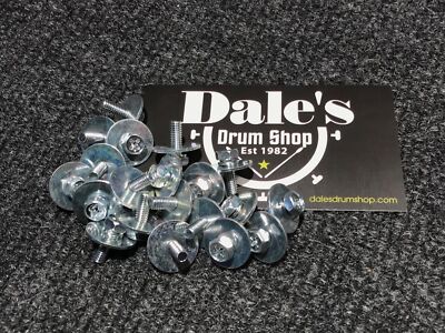 Drum Parts 4mm Chrome 20 Pc Lug Mounting Screws 9mm with Washers