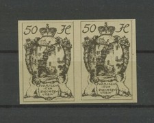 LIECHTENSTEIN 32 P U PROOF IMPERFORATED - PAIR PROOF m5871