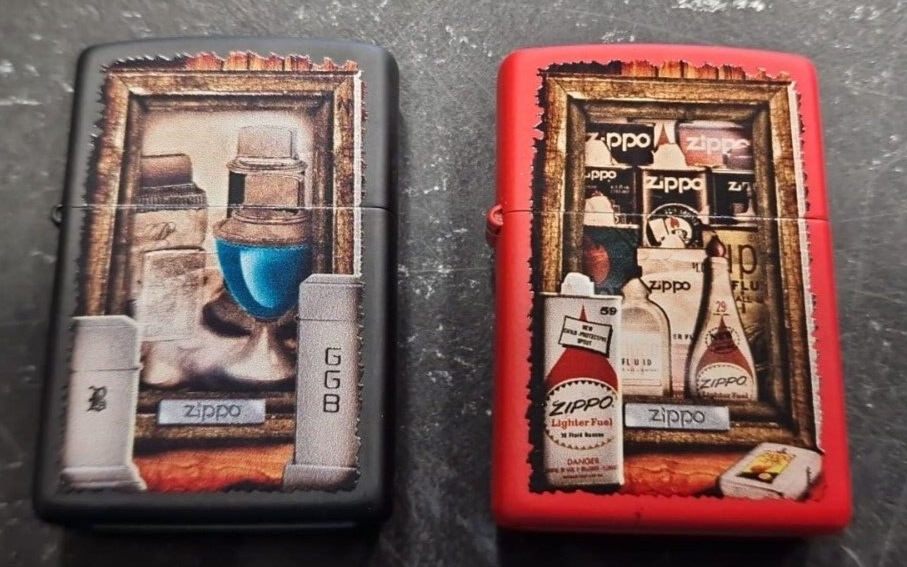 2 x Unusual Painted Zippo Lighters (NEW) eBay