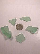 SEA GLASS TUMBLED SEAFOAM UV GLOW VINTAGE Uranium Glass