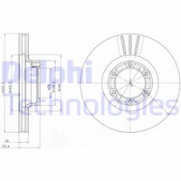 2X Delphi BG2284 Bremsscheibe FüR Opel Renault