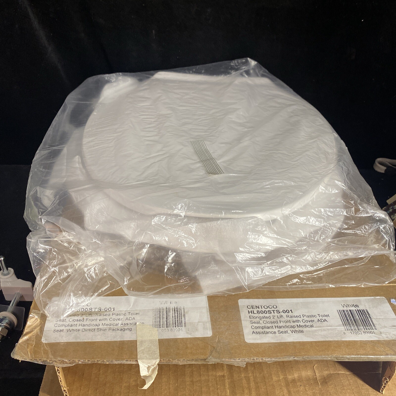 Inodoro elevado Centoco de 2 pulgadas para asiento para personas mayores HL800STS-001 caja abierta nuevo