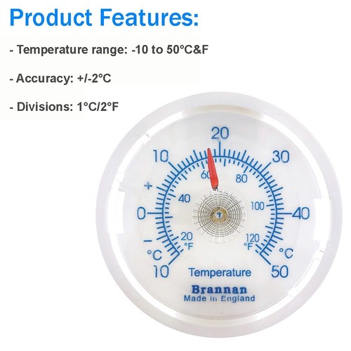 Brannan 65mm Slate Blue Dial Thermometer C&F Ideal for Home & Garden - Picture 7 of 7