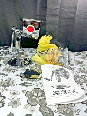 King Kutter Chrome Manual Food Processor - Item 885-AM - NEW Opened Box