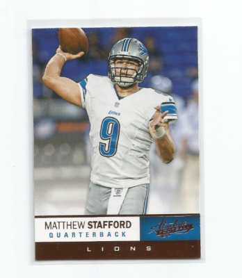 MATTHEW STAFFORD (Detroit Lions) 2012 PANINI ABSOLUTE FOOTBALL