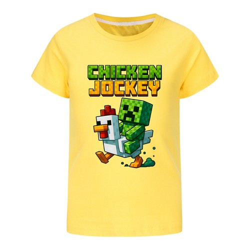 Unisex Kids Funny Chicken Jockey T-Shirt Gamer Chicken Ride GameS Girls Boys Top - Picture 34 of 53