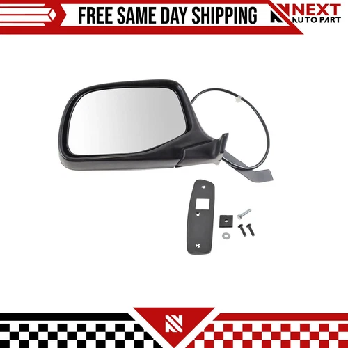 New Chrome Power Side View Door Mirror Driver Side For 1992-1997 Ford Truck