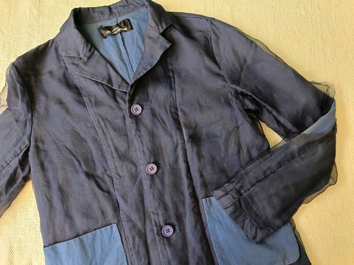 Comme des garcons Tricot Japan AD1999 90s vtg navy blue blazer coat jacket - Picture 14 of 24