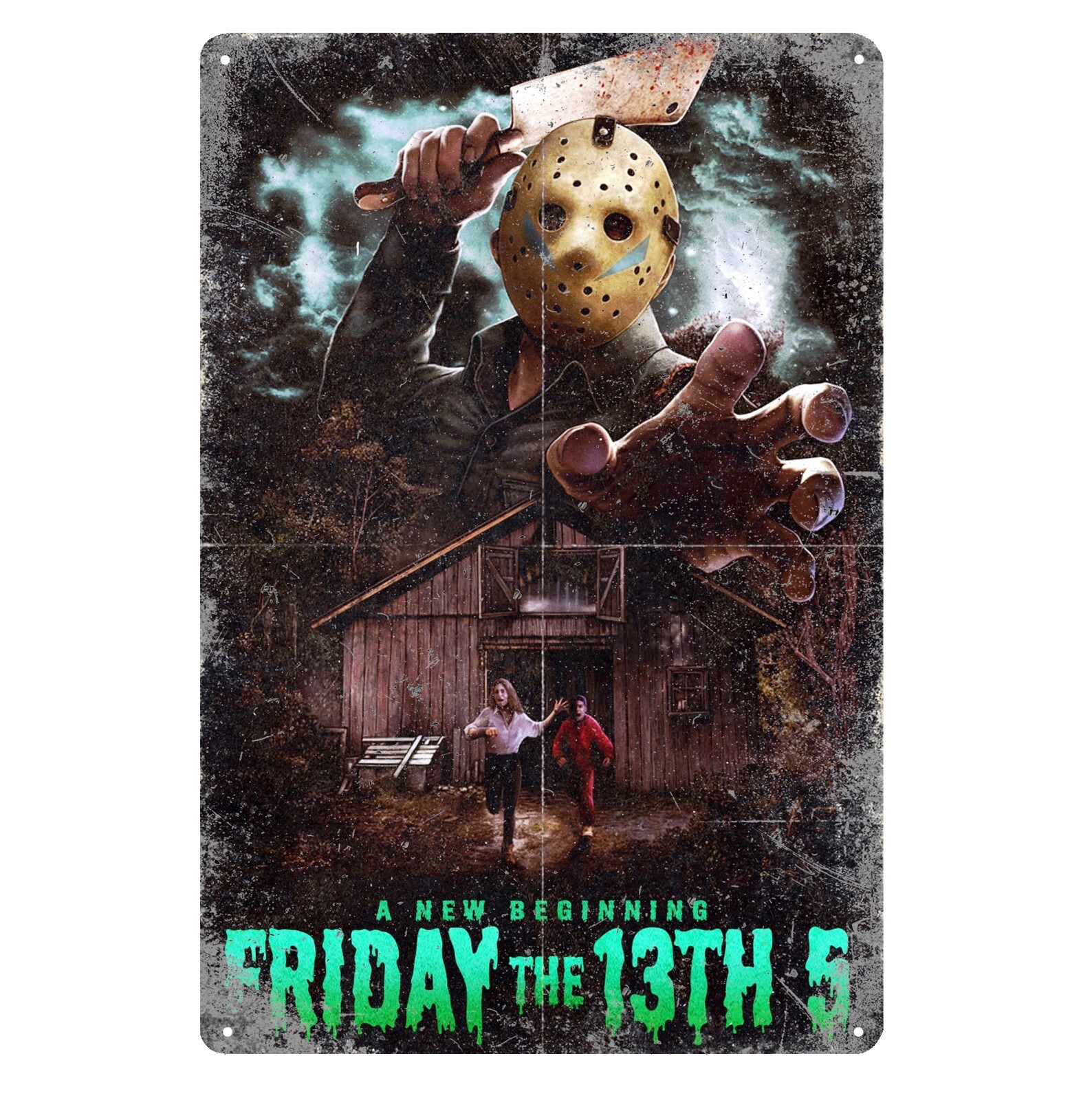 Friday the 13th Horror Movie Metal Poster 20x30cm Decorative Collectible Tin Sign  