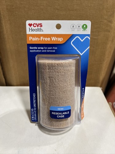 CVS Cohesive Bandage 4 Inch x 2.2 Yard Self-adherent Tan Sterile