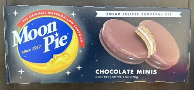 Chocolate Moon Pie Minis Solar Eclipse Survival Kit Box - 2024 Ephemera - 6 pies
