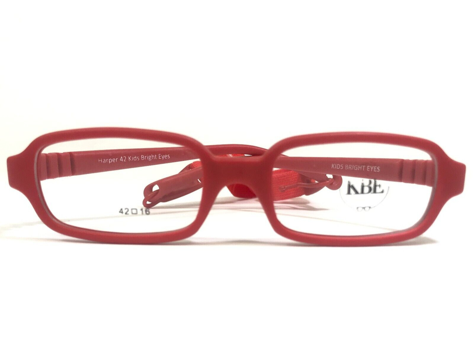 Kids Bright Eyes Eyeglasses Frames Harper 42 Matte Red Rubberized 42-16-110