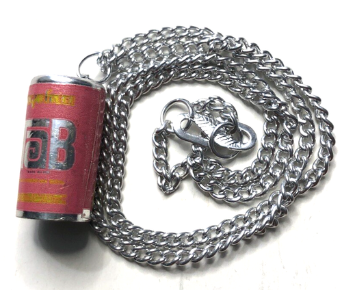 VTG 1980's TAB Diet Soda Pop Drink silver Necklace 18"-1" Charm - NEW
