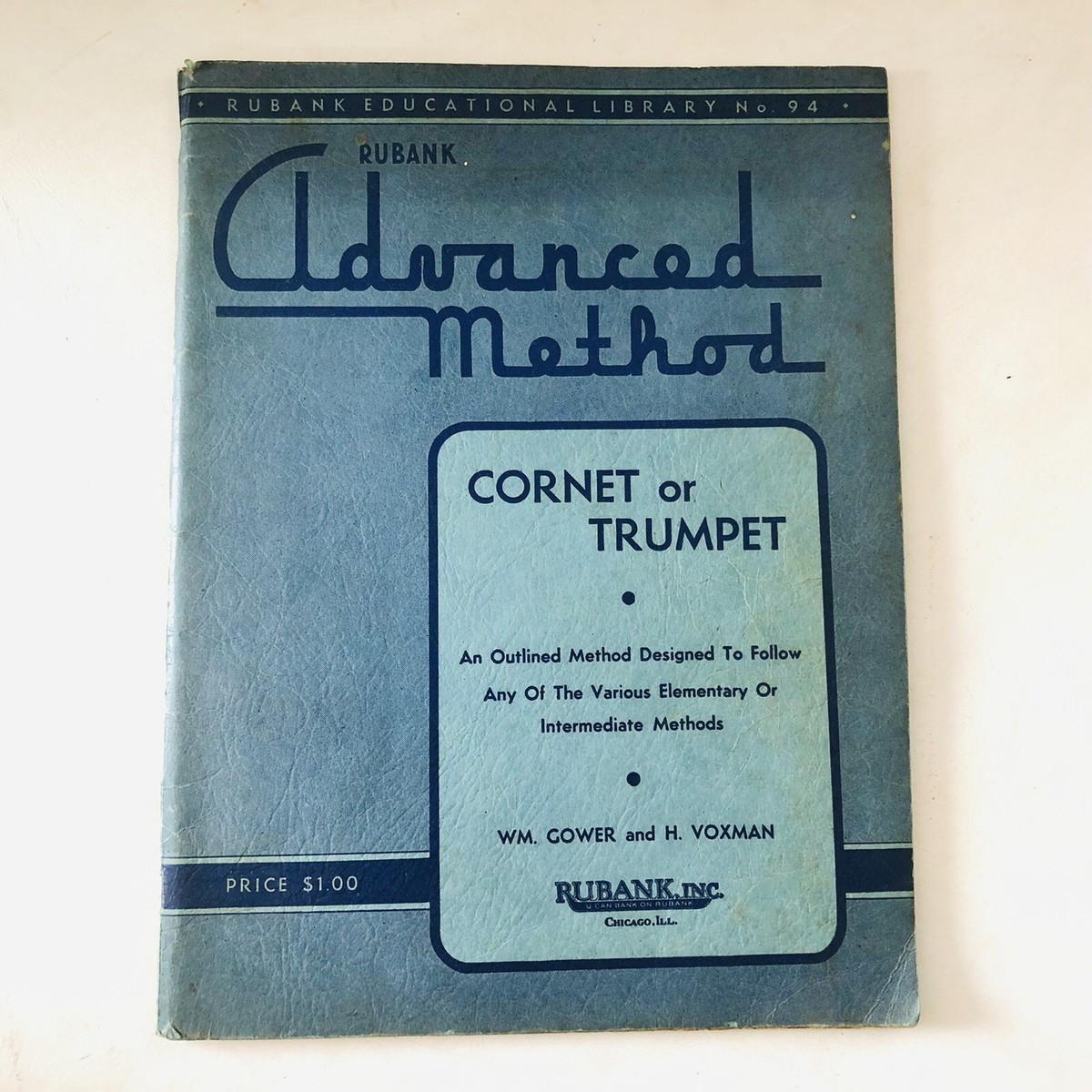Vintage 1948 Trumpet Cornet Advanced Music Study Song Book Junk