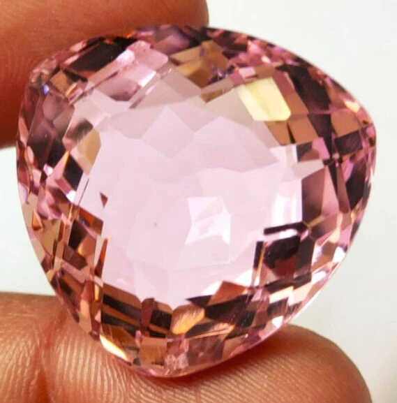 AAA+ Large 72.55 Ct. Pink Kunzite Trillion Cut Loose Gemstone Gift for Women/Her - Image 2 of 4